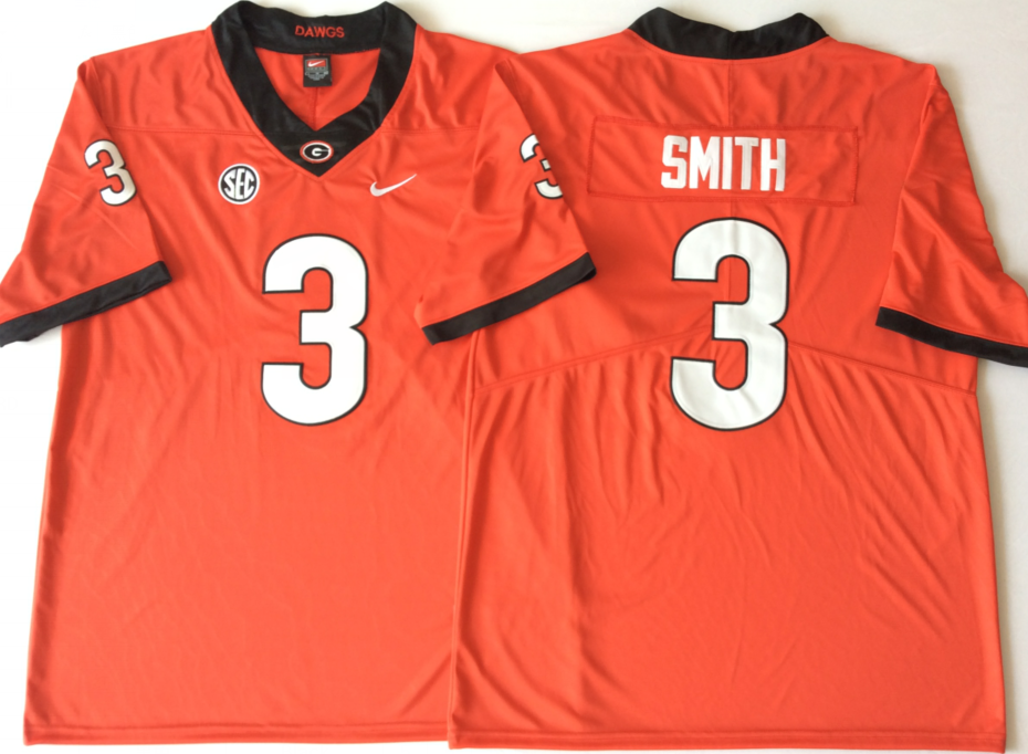 Men's Georgia Bulldogs Roquan Smith #3 Red Jersey